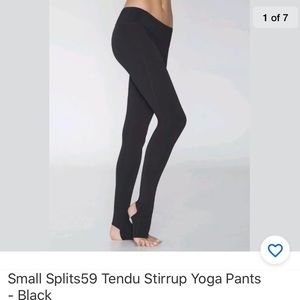 Splits59 activewear blck leggings w/ stirrups, S